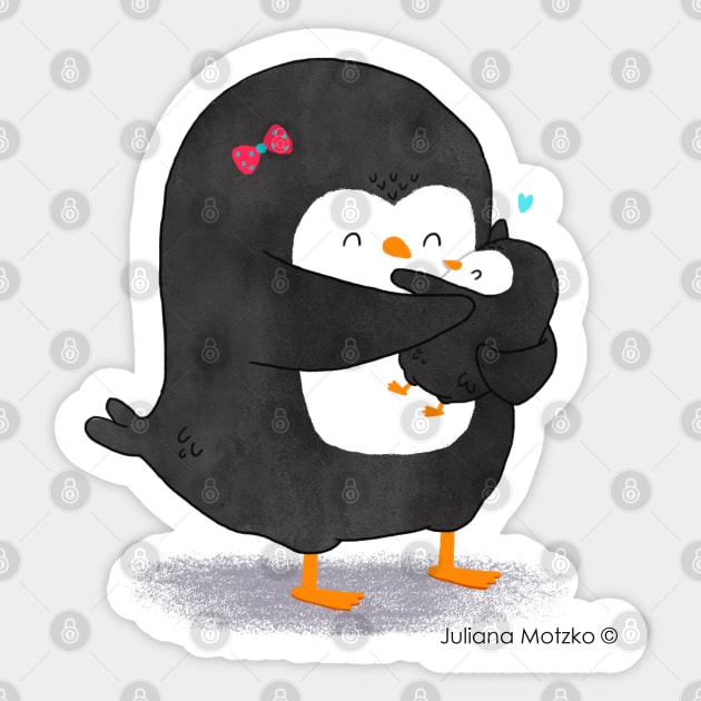 Mom and Baby Penguins Sticker by thepenguinsfamily